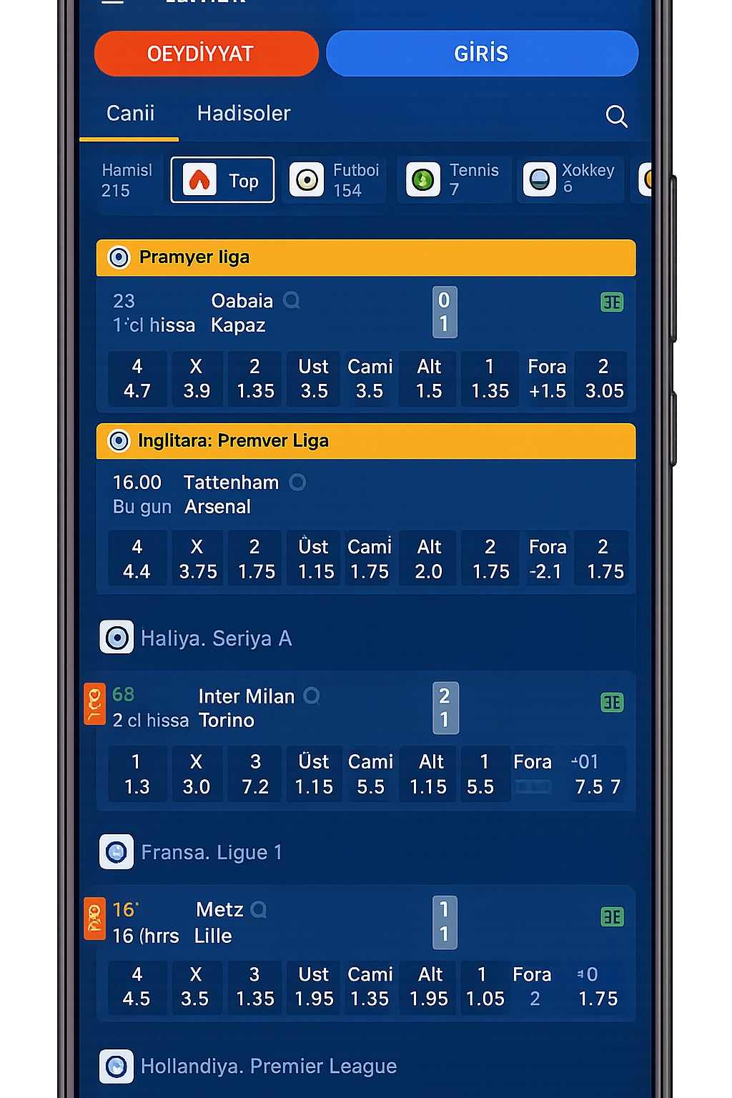 Tətbiqi Ekran Şəkilləri – Mostbet yukle